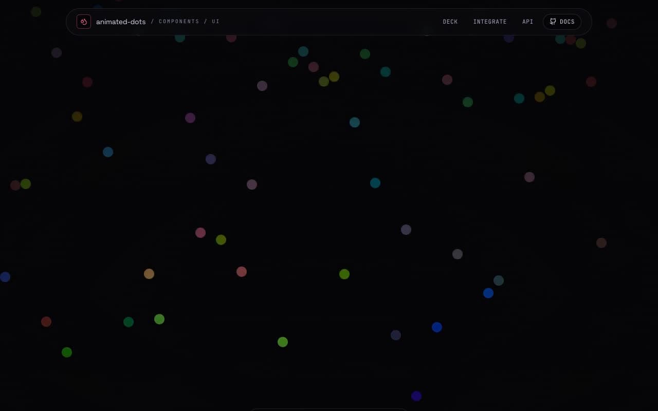 Dot Rain Backdrop — Animated Particle Field