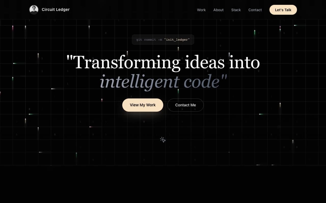 Developer Portfolio — Circuit-Board Glow