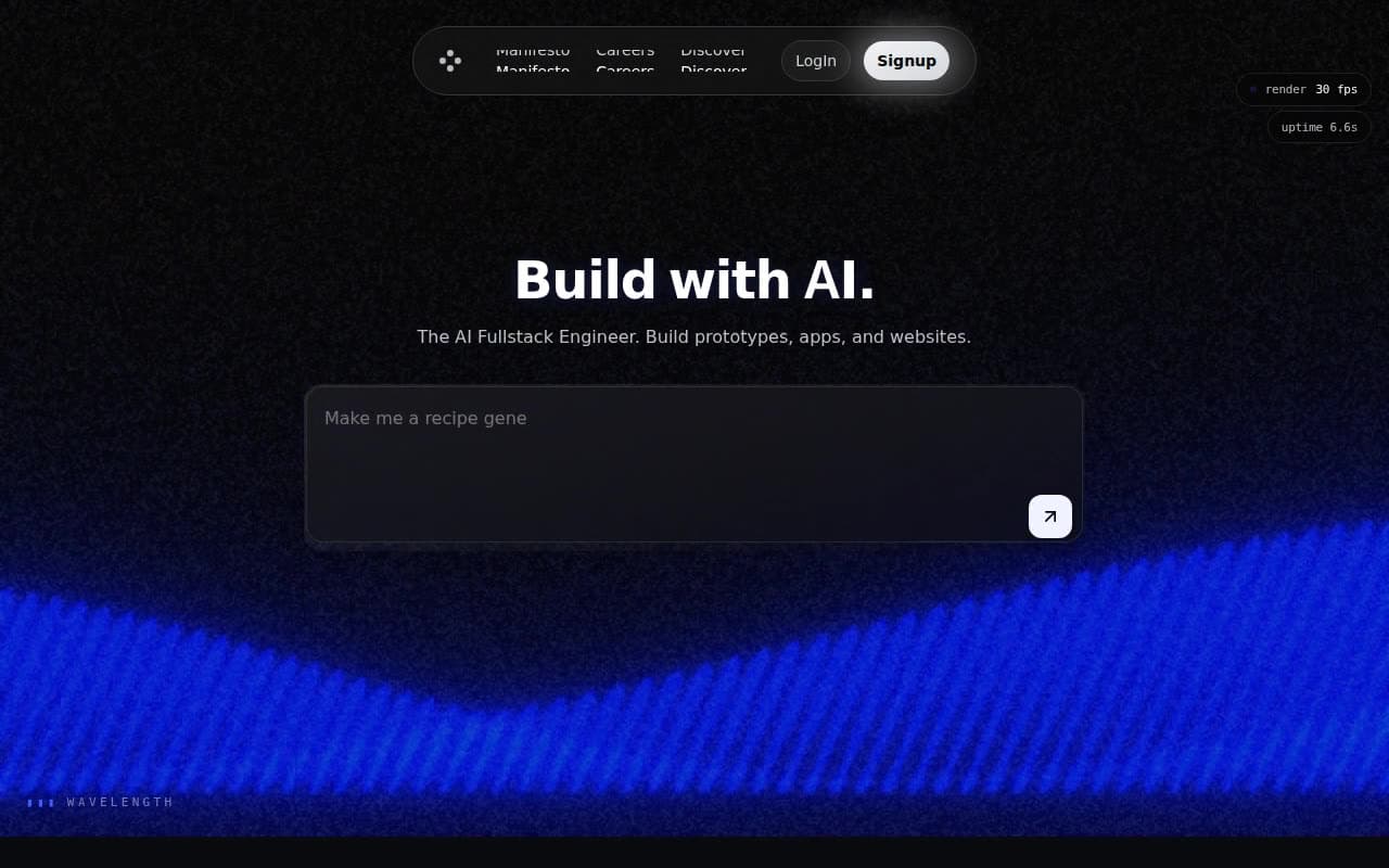 Neural Wave Input Hero — WebGL Ripple