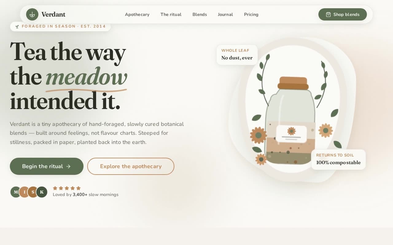 Verdant Organic Interface — Botanical System